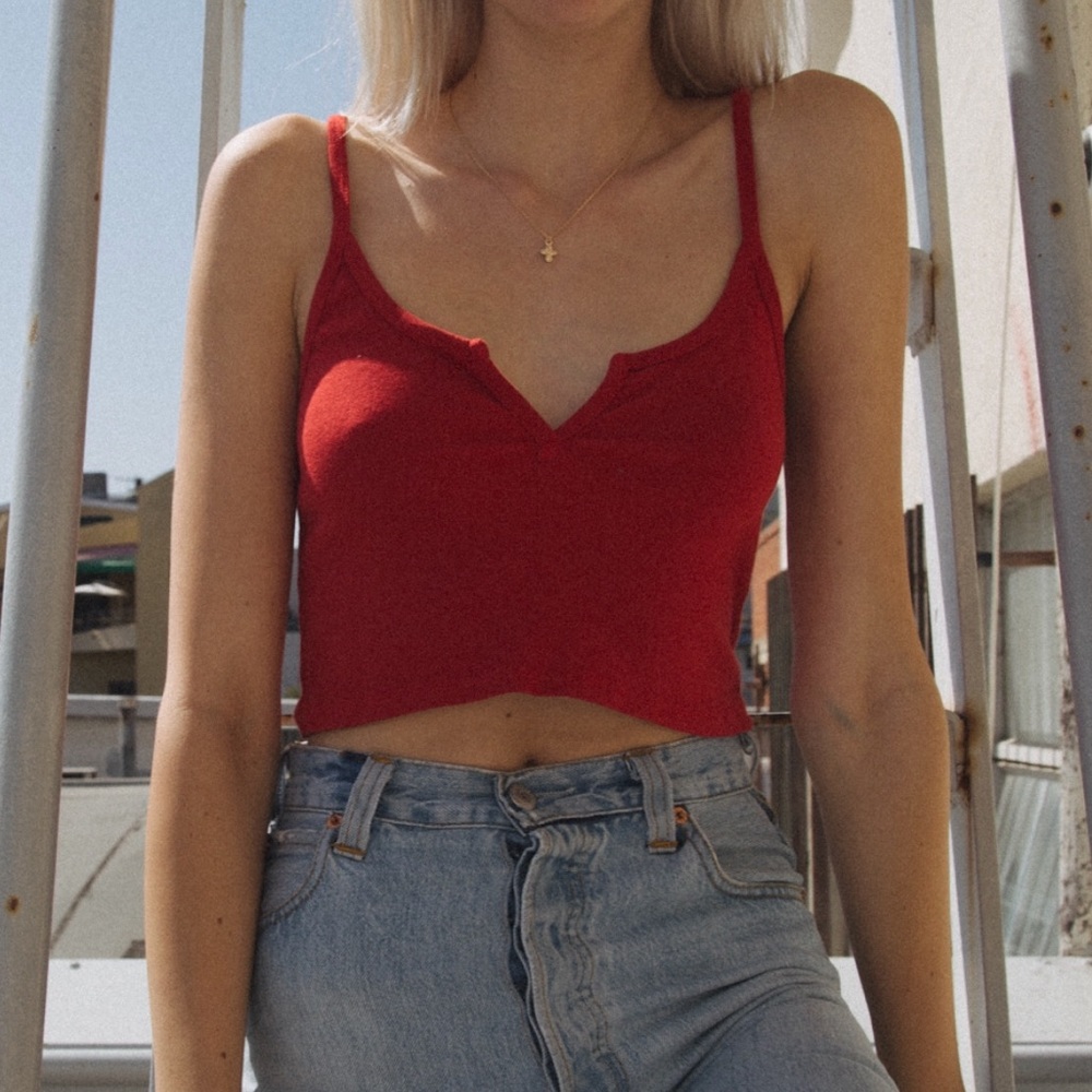 Brandy Melville red tank top